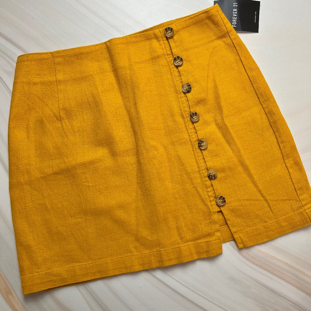 New Forever 21 Yellow Skirt